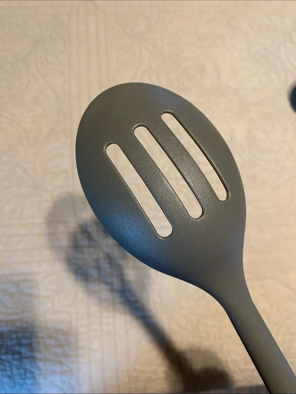 Sunbeam Dark Gray Slotted Serving Spoon